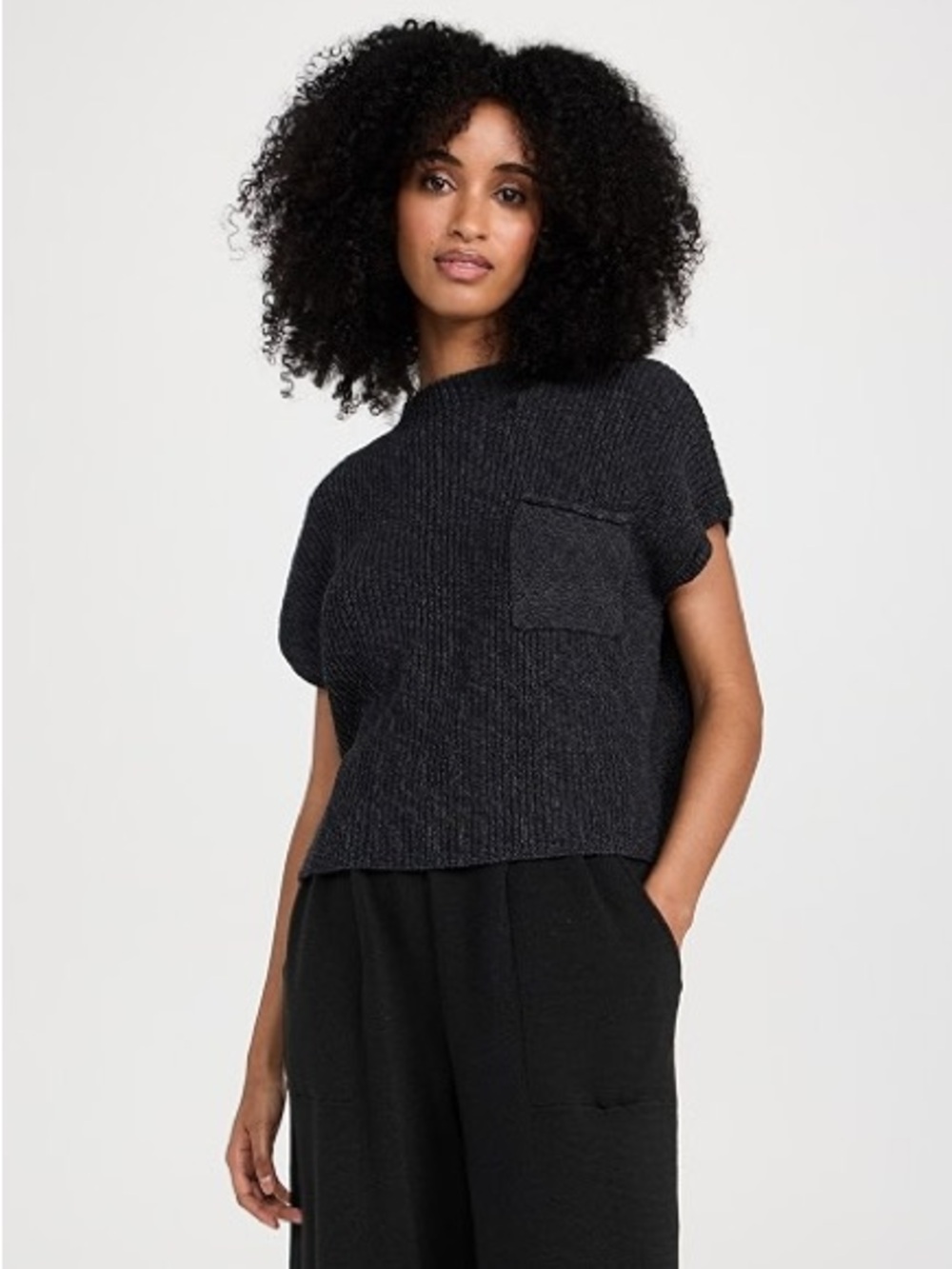 FREE PEOPLE black freya sweater